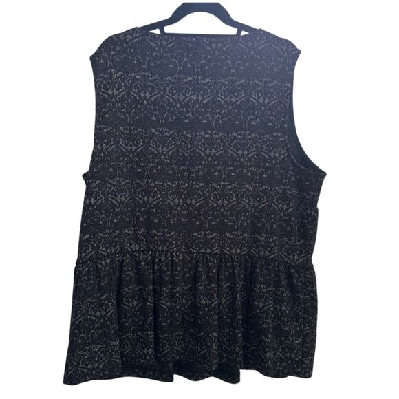 Talbots Beaded Velvet Shimmer Sleeveless Peplum Blouse Plus Size 3X Tank Top - Picture 4 of 6